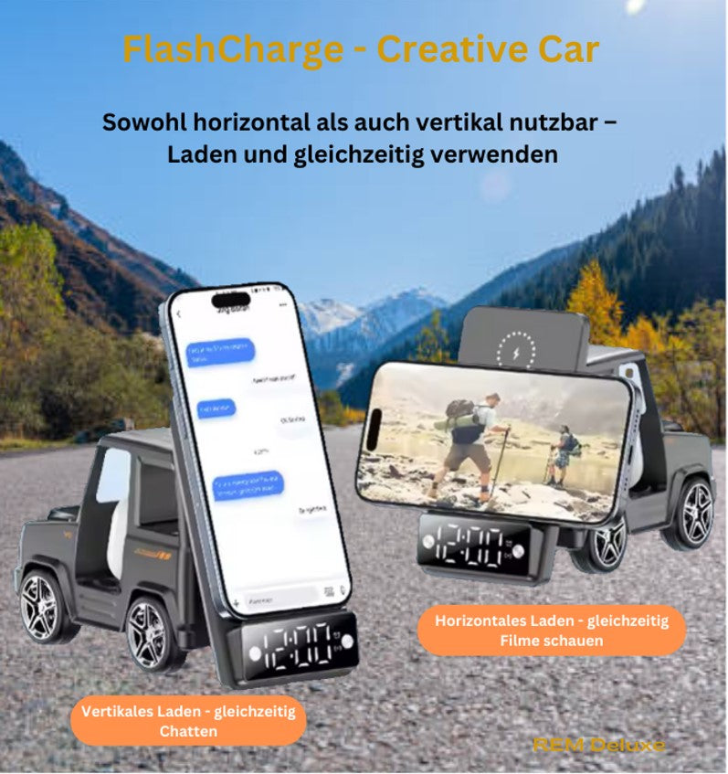 FlashCharge-Power in Rekordzeit! Smartes 6 in 1 Kabelloses Schnellladegerät mit neuster Technologie und coolen Features